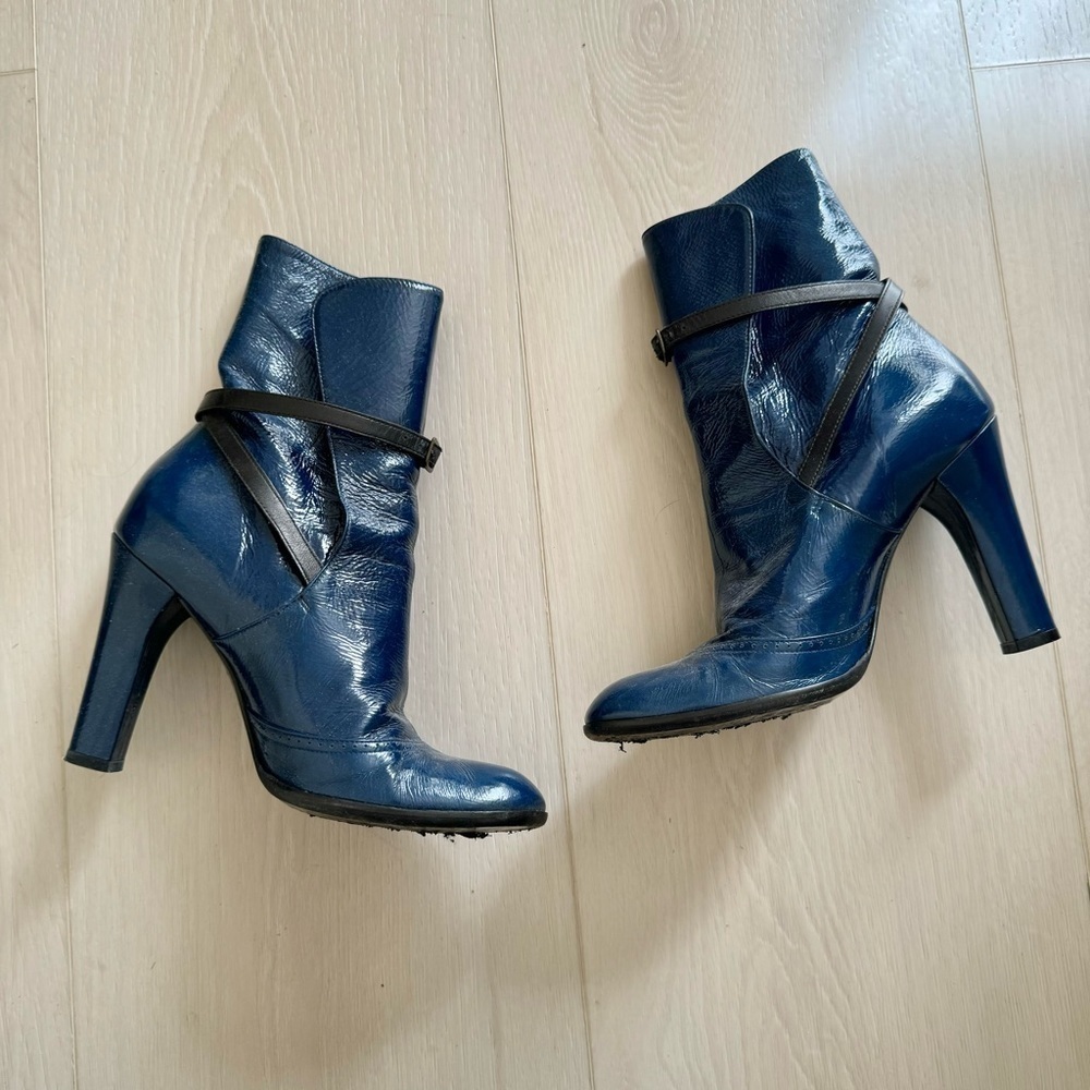 Marc Jacob Geraldine Patent Leather Booties